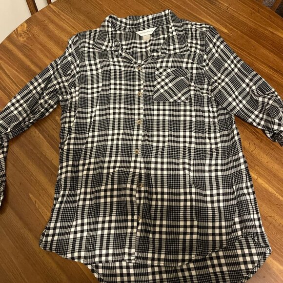 Christopher & Banks Button Up Plaid Blouse - Picture 2 of 3